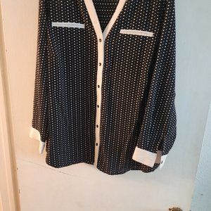 Black and white blouse